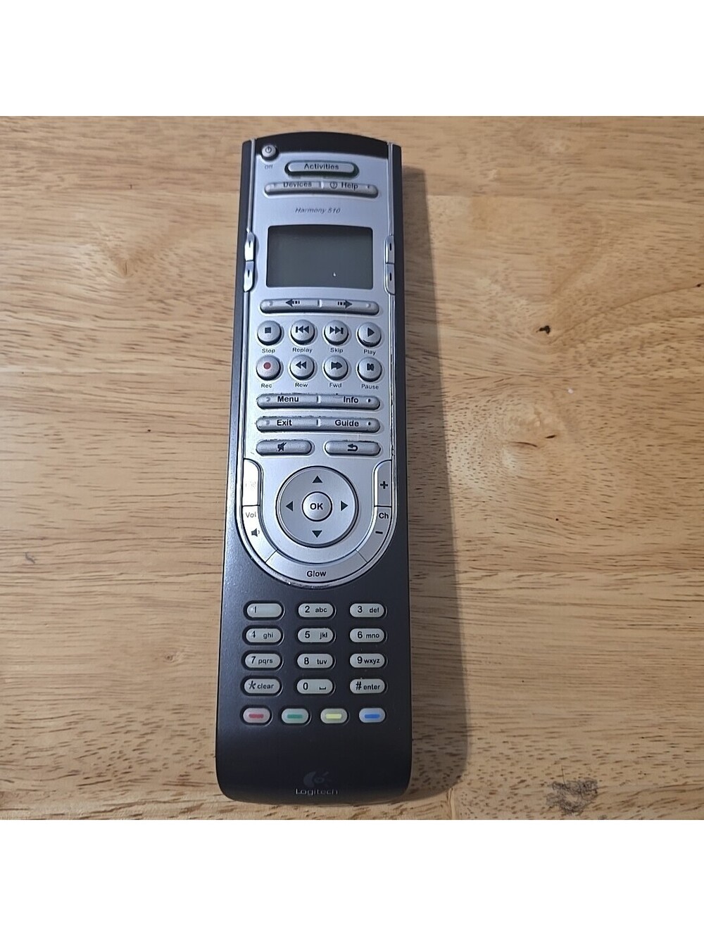 Logitech Harmony 510 Remote Control No Battery Cover